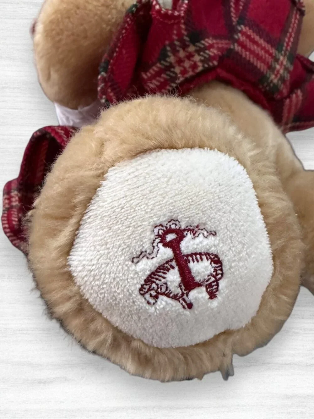 Brooke Brothers Teddy Bear Red Plaid Dress Plush Holiday Christmas Preppy Toy